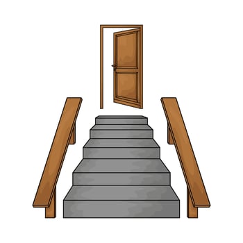 Home ladder illustration vector