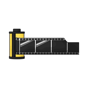 old film canister illustration vector