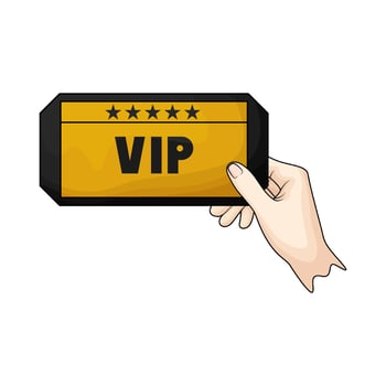 vip ticket on handa vector