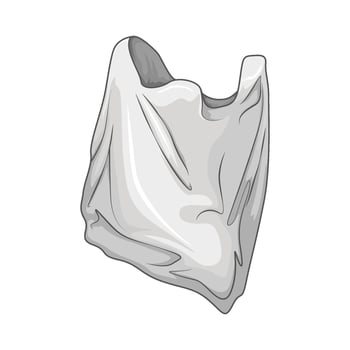 empty white plastic bag vector