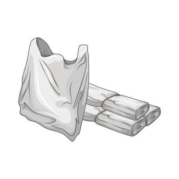 white plastic bags illustartion vector