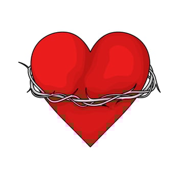 Entangled Heart illustration vector