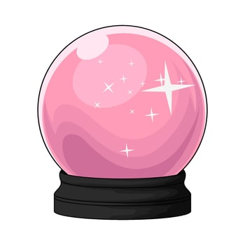 illustration of pink crystal ball vector