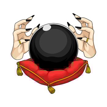 black magic ball vector