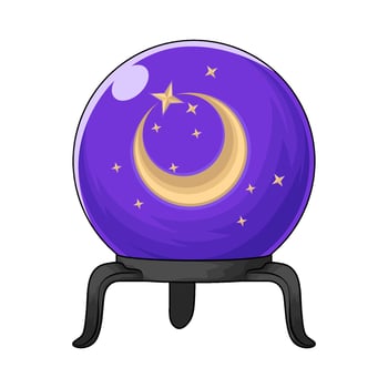 purple magic ball vector