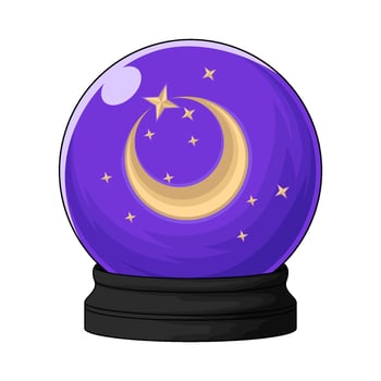 illustration of purple magic ball vector