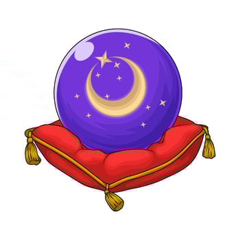 illustration of Celestial Crystal Ball vector