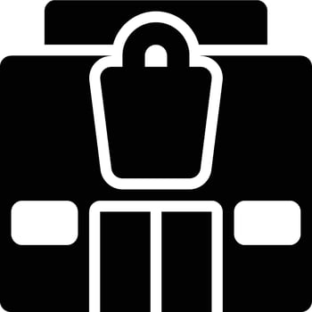 Big Box, Store, Retail Glyph Solid Icon vector
