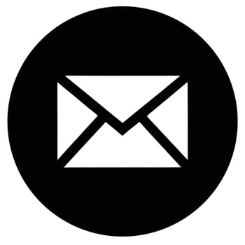 Illustration Of Envelope In Black Circle Signifying Email Communication vector