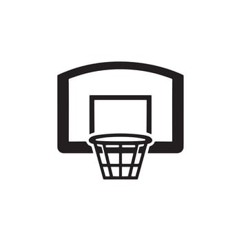 illustration of a basketball hoop silhouette vector