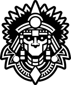 A filled style icon of warrior symbol vector