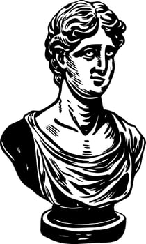 A vintage style illustration of a classical sculpture vector