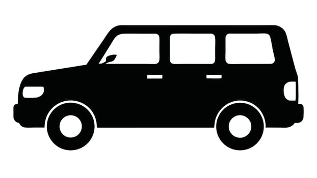Car ilhouette car icon on white background , illustration vector