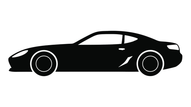 silhouette of a sports car Illustration on a white background vector