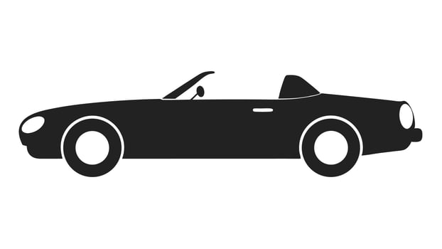 cartoon a black and white silhouette of a car vector