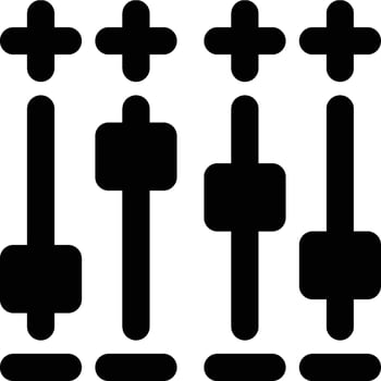 Equalizer, Eq, Equalizing Glyph Solid Icon vector