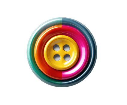 Colorful button design for sewing projects and crafts png