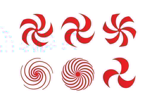 Peppermint Candy Illustration Bundle, peppermint candy swirl, holiday candy , peppermint swirl vector