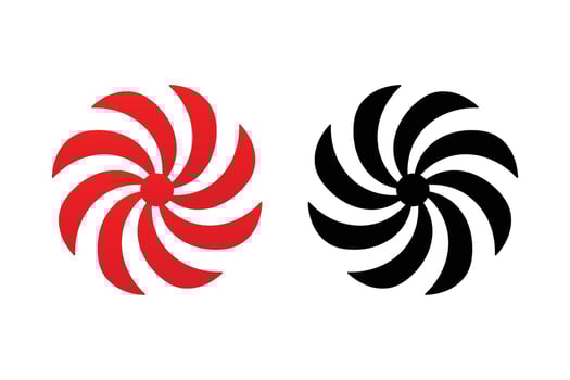 Candy Swirl Red White Icons, peppermint candy swirl, holiday candy , peppermint swirl vector