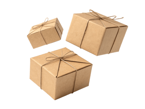Brown gift boxes tied with string create rustic and charming presentation png