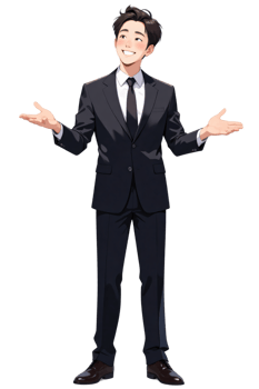 Business Trainer Explaining Metrics in Transparent Background png