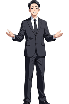 Manager Presenting Department Review in Transparent Background png