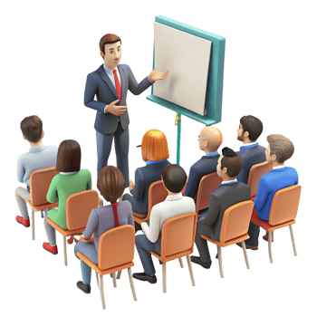 Business Mentor Giving Advice in Transparent Background png