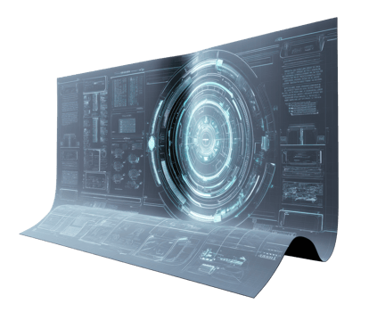 Futuristic display technology for data visualization and interaction png
