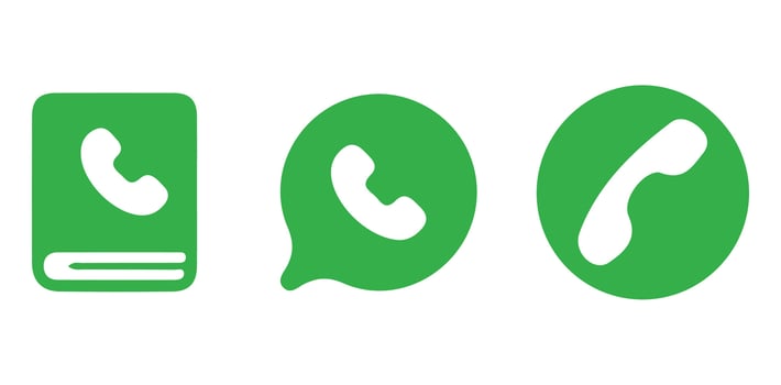 Phone icon Telephone call sign vector