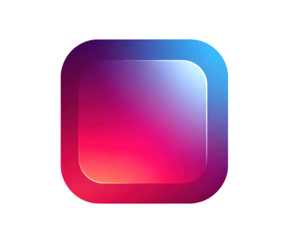 Colorful gradient square logo design for modern branding png