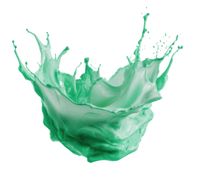 Green liquid splash for creative design and artwork applications png