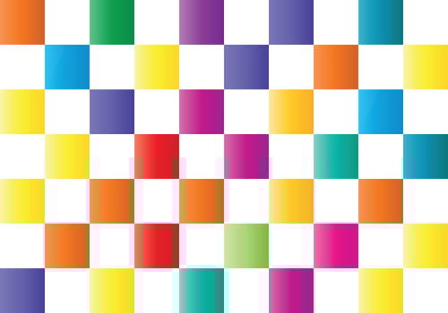 Multicolor and white square design vector