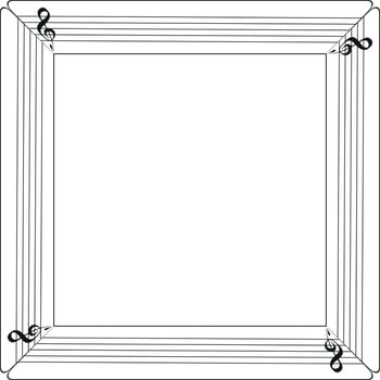 Pentagrams frame design on white background vector