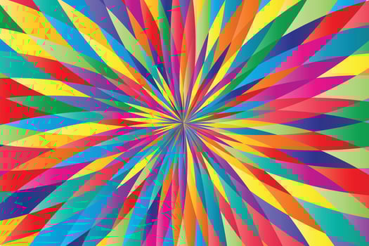 Color explosion design, multi-color panel vector