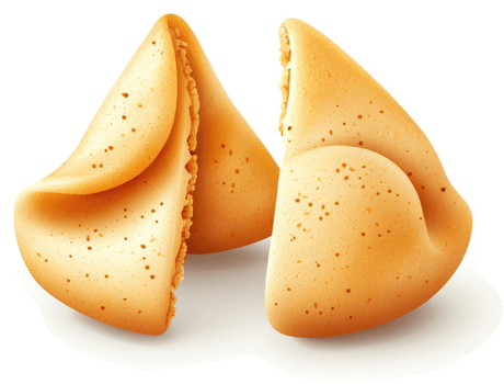 Two fortune cookies, a delicious treat. png