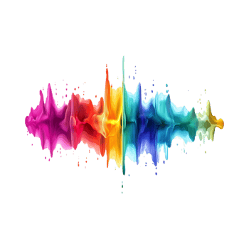 Colorful Sound Wave against transparent background png