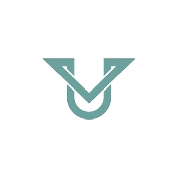 VU UV Letter flat Unique modern flat abstract monogram Initial Logo Design Template Illustration. VU UV elegant and Professional icon design vector
