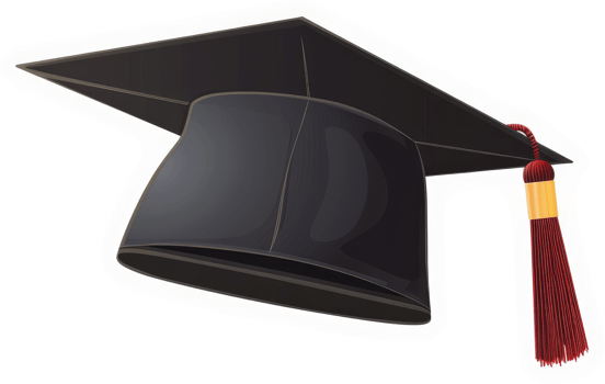 A graduation cap, signifying academic achievement. png