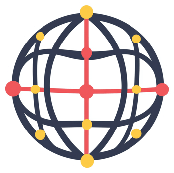Global network interconnectedness graphic design. png