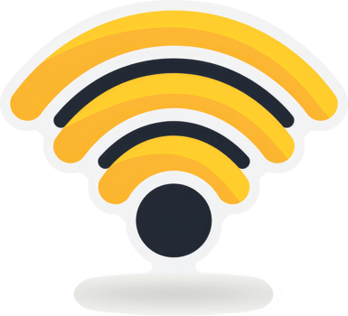 Wireless connection icon, showcasing signal strength. png