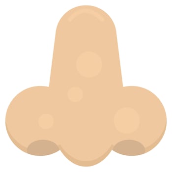 Nose flat icon vector