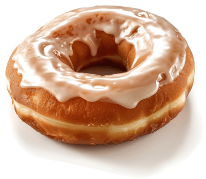 A glazed donut with a smooth, glossy icing. png