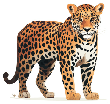 A magnificent jaguar with striking spotted fur. png