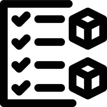 Checklist, Check List, Product List Outline Icon vector