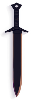 A stylized illustration of a dark, medieval-style dagger. png