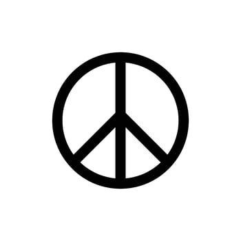 peace line icon. vector