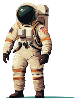 An illustration of a space suit astronaut. png