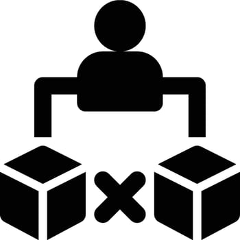 Independent Demand, Demand, Supply Chain Glyph Solid Icon vector