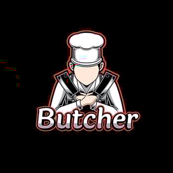 Logo of a chef butcher meat expert vector