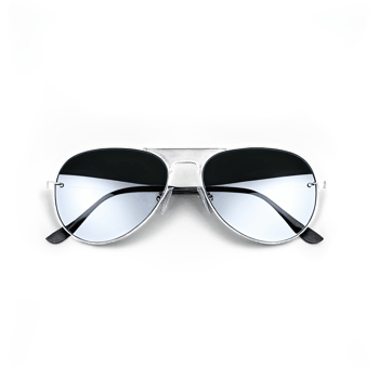 Stylish Aviator Sunglasses with Reflective Lenses and Metal Frame png